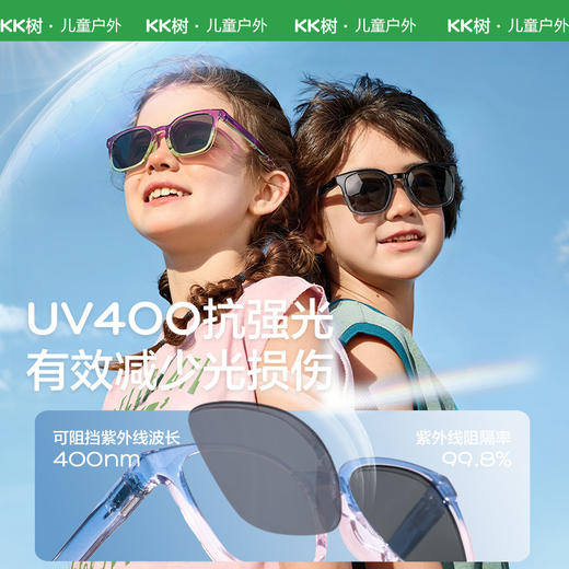 KK树儿童墨镜防紫外线护眼男童女孩太阳镜偏光可折叠宝宝眼镜时尚小Q冻折叠太阳镜 商品图3