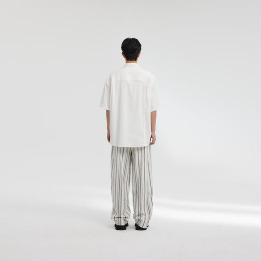 MODE COMMUTER | MC不潮品莱赛尔编织分割纹理翻领短袖衬衫 商品图1