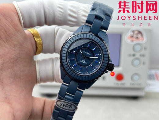 YYDS香奈儿 J12陶瓷系列 蓝陶瓷 33mm透底机械 女士腕表 商品图2