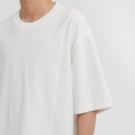 MODE COMMUTER | MC小提花针织分割设计短袖T恤 商品图3