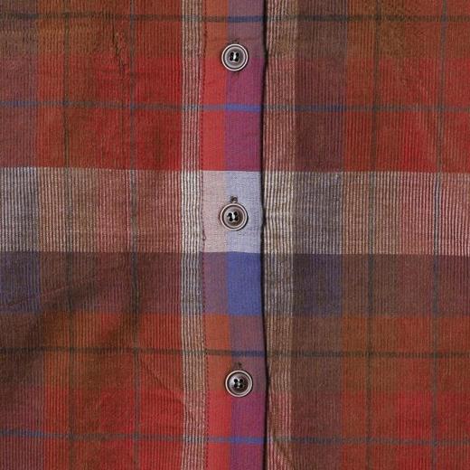 26CS27SDSA男装2026新款高贵轻奢美式复古撞色格子翻领长袖衬衫百搭休闲 商品图3