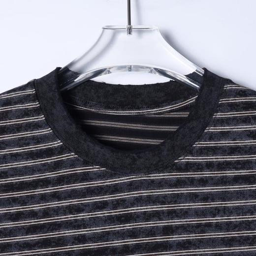 SDSA男装2026新款日系复古条纹上衣重磅细条纹宽松短袖休闲T恤 商品图1