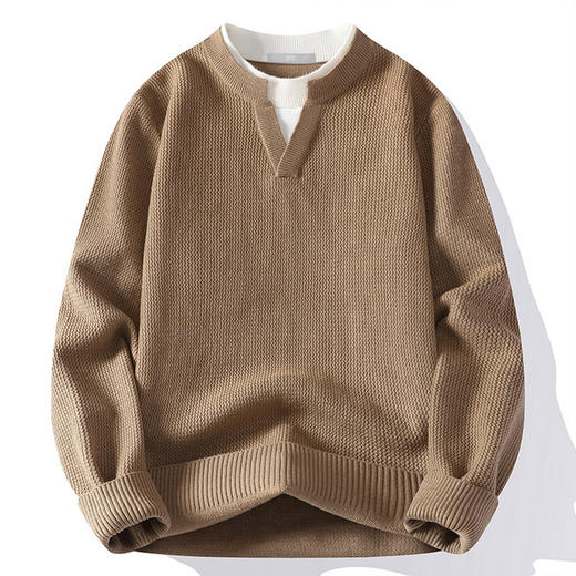 【不易起球】圣得西针织衫男款2026新款春季简约休闲假两件薄毛衫 商品图11