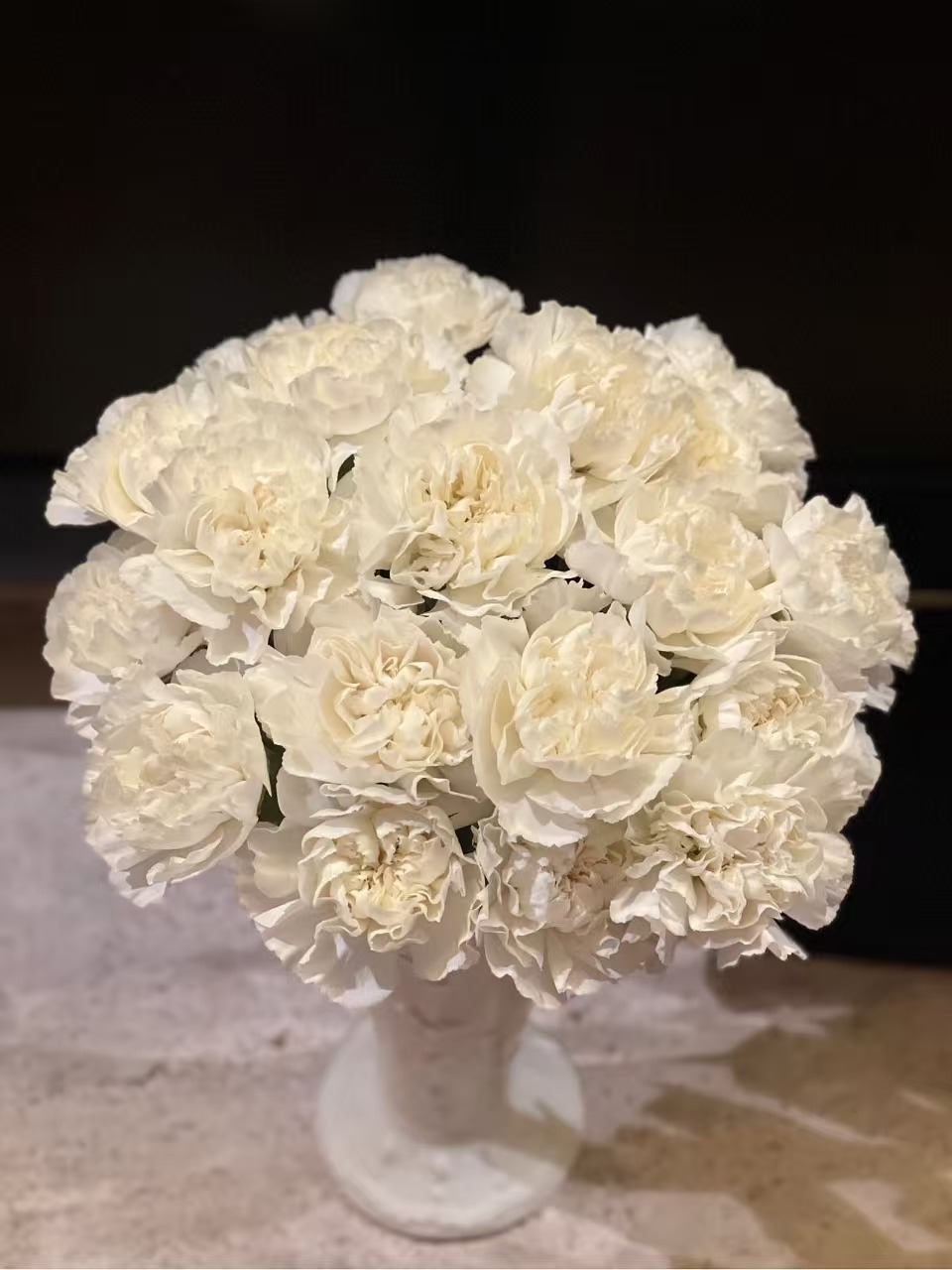 白色单头康乃馨20枝