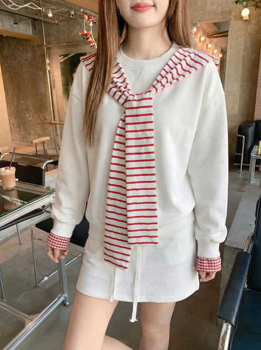 <曾小咸推荐>3.9现货秒杀 ！微信超特价！韩系格子拼接卫衣（送披肩） 日常189.99 立减100 秒杀89.99！！短裙 日常139.99 立减80 秒杀59.99！！ 商品图8