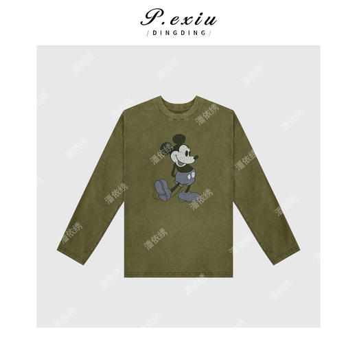 03-2潘依绣丁丁宠粉美式校园风圆领卡通图案上衣 Q5632 商品图0