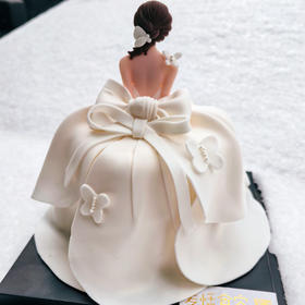 女神  翻糖蛋糕 4英寸水果夹心