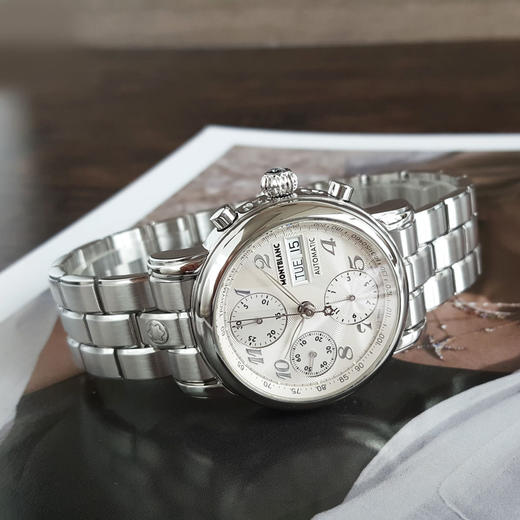 【95新】Montblanc万宝龙5222自动机械日期显示、星期显示38mm（男款）明星系列精钢230226NJS19 商品图5