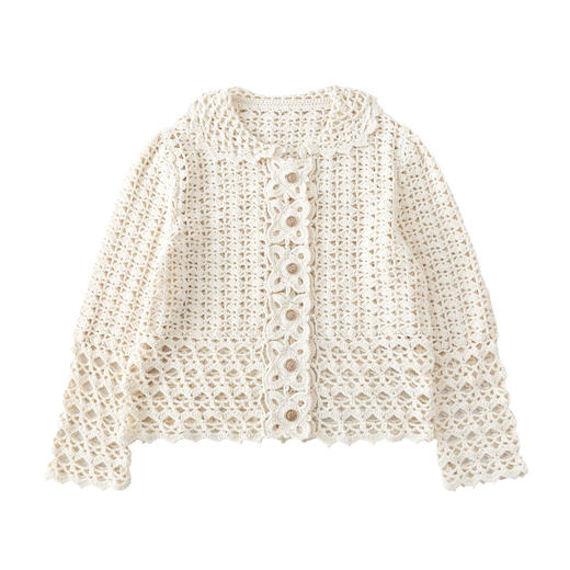 苏苏姐家盛炽开衫手工diy钩针编织4股棉上衣毛线团材料包 商品图4