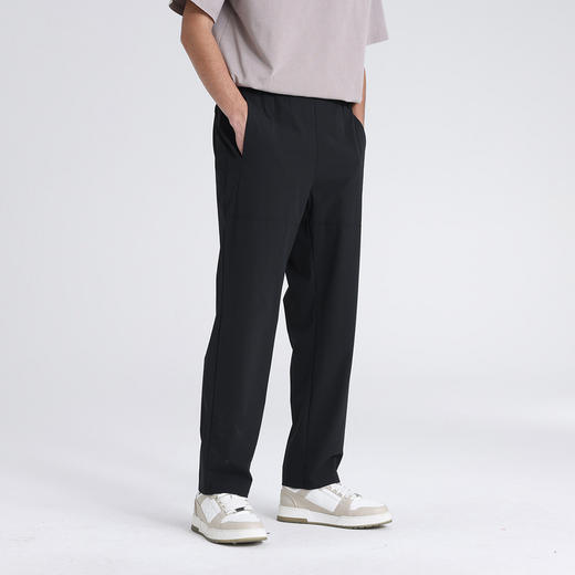 GXG男装26夏季时尚舒适松紧腰系绳潮流轻薄透气男式直筒休闲裤K&C 商品图2