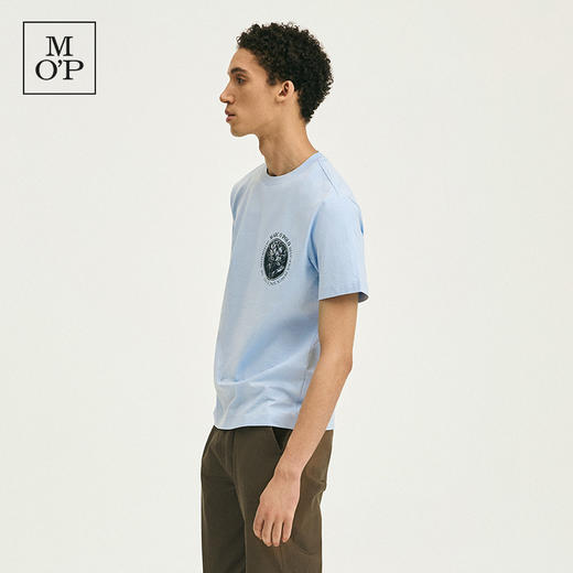 Marc O'Polo/MOP 春夏新款休闲纯棉胸口简约印花宽松短袖T恤男士 商品图1