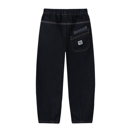 【MQD】童装男大童冬新款儿童休闲百搭学院风裤子加厚奥利绒牛仔裤 商品图1