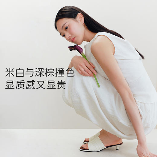 7or9一脚蹬时装凉鞋拖鞋高跟夏季新款香子兰 商品图5