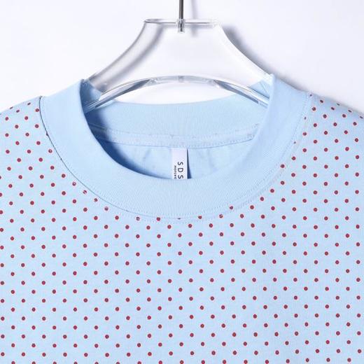 SDSA夏季新款男士痞帅简约撞色波点圆领短袖T恤简约休闲百搭上衣 商品图1