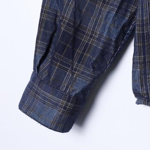 26CS32SDSA男装2026新款高贵轻奢美式复古撞色格纹格子翻领长袖衬衫百搭 商品图5