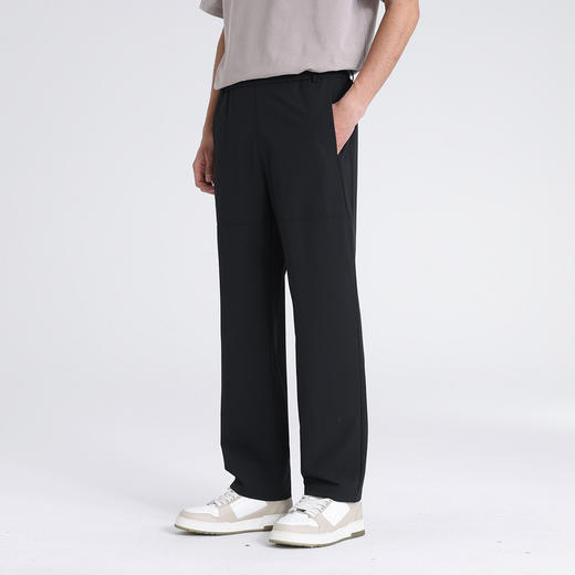 GXG男装26夏季时尚舒适松紧腰系绳潮流轻薄透气男式直筒休闲裤K&C 商品图1