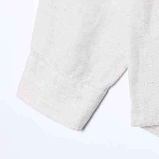 88076SDSA男装2026新款高贵轻奢时尚纯色纽扣翻领长袖衬衫百搭简约衬衣 商品图4