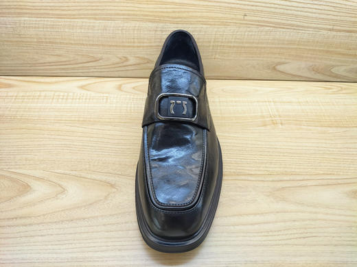 豪行13316538牛皮时尚商务皮鞋男士单鞋乐福鞋一脚蹬 商品图3