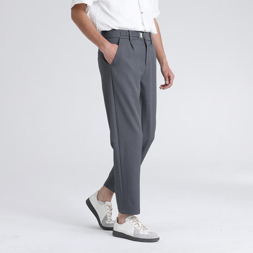 GXG男装26夏季简约商务休闲日常通勤西裤亲肤透气男式直筒休闲裤K&C 商品图6