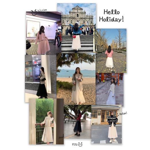 【💚把春天穿在身上69/件】网纱蓬蓬裙女夏季2026新款白色半身裙小个子高腰垂感a字雪纺长裙聚★为爱严选★为爱严选 商品图2