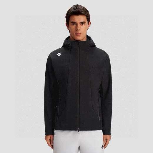 点此购买 迪桑特男子秋冬季加绒连帽软壳冲锋衣外套 hbj 341383 商品图4