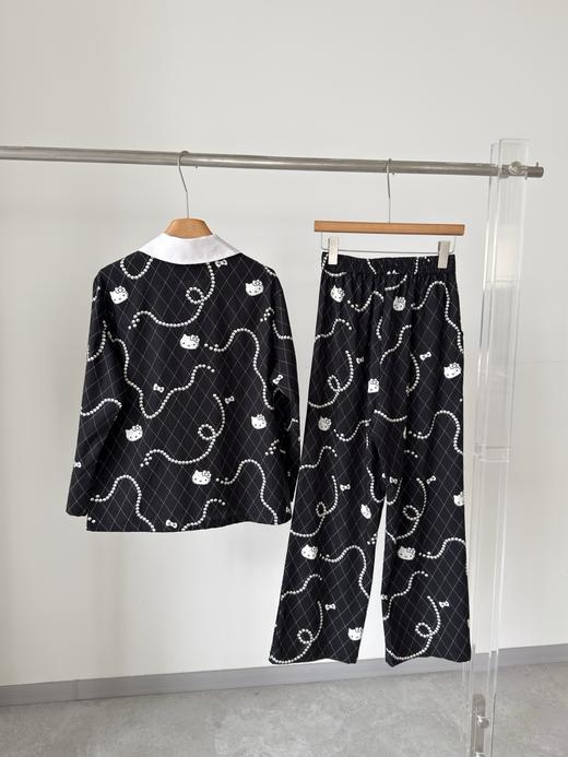 一店z【宋雨琦同款】限量小香风！tb×kitty珍珠天丝棉家居服长袖长裤套装 商品图9