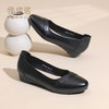 极简风真皮浅口单鞋女低跟软底舒适轻便妈妈鞋黑色通勤鞋X6C134-09 商品缩略图2