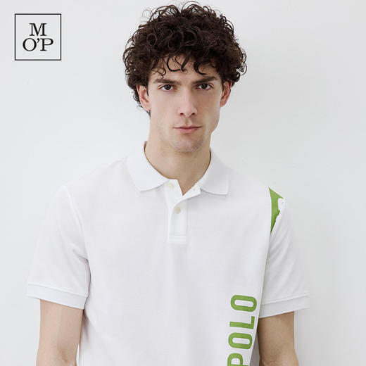 Marc O'Polo/MOP 夏季新款高级翻领华夫格印花休闲短袖POLO衫男士 商品图1
