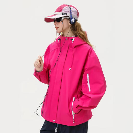 丁摩蓝色户外冲锋衣男女款春秋季工装登山防泼水夹克外套 JKCY-JK963528WAL 商品图1