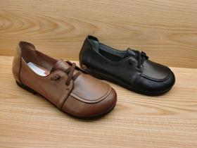 豪行23392583真皮休闲低跟女鞋单鞋皮鞋