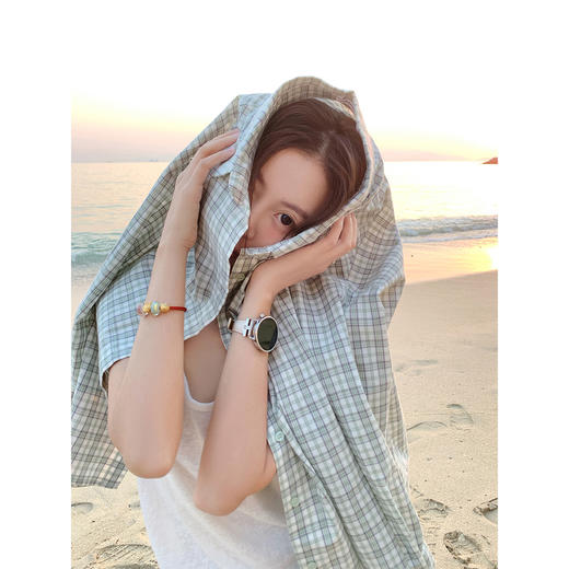 <曾小咸推荐>3.10现货秒杀 ！微信超特价！ 韩系格子衬衫外套 日常189.99 立减110 秒杀79.99！！ 商品图2