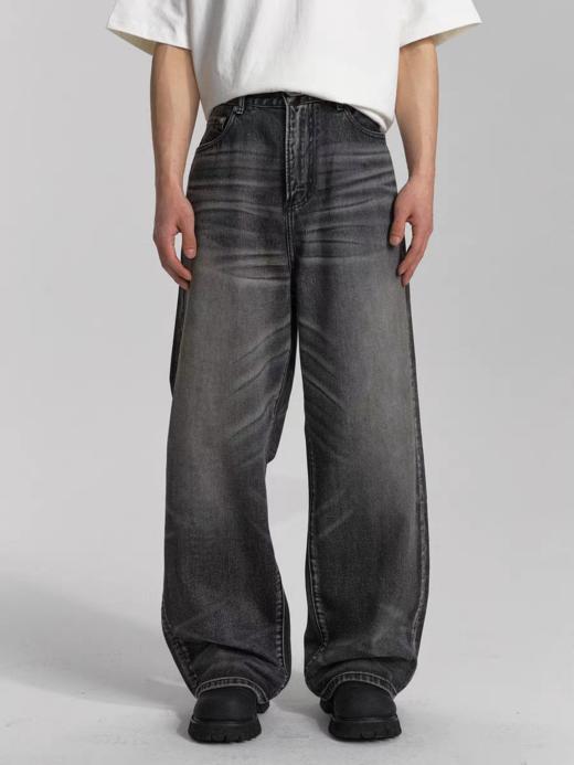GYOZA PASTA/GP26ss-k02/美产康龙疯马皮牌水洗做旧宽松直通微锥牛仔裤 商品图0