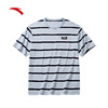 安踏条纹短袖t恤男女同款2026夏季纯棉宽松透气休闲上衣152628134 商品缩略图0