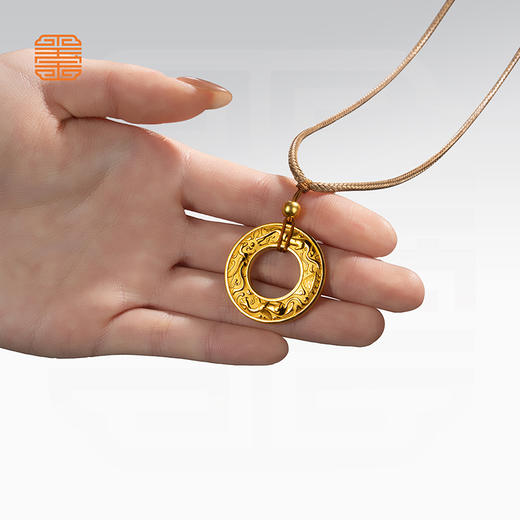 玺匠金铺《四神兽平安扣》足金9999 黄金吊坠项链生日礼物 商品图6