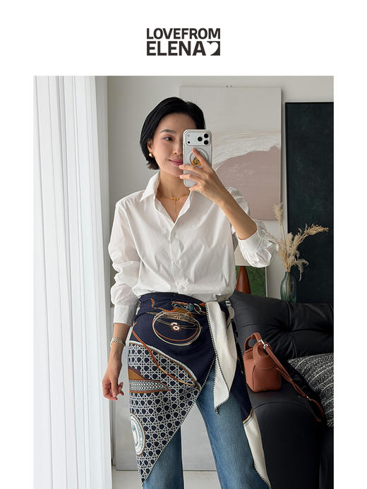 「丝巾来啦」 春日百搭款 丝羊绒三角丝巾 商品图1