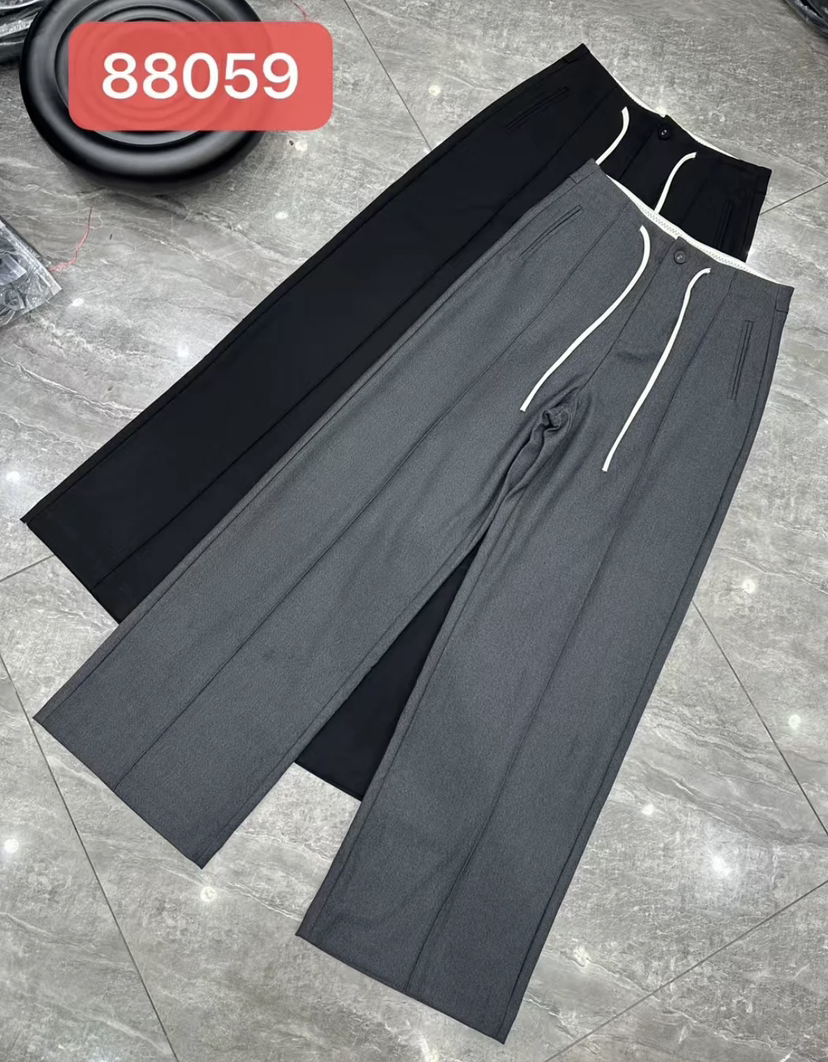 原单新款薄款抽绳定制款阔腿筒裤