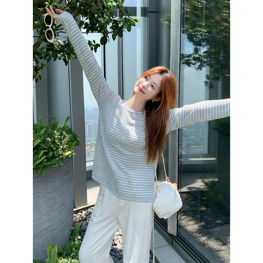 <曾小咸推荐>3.10现货秒杀 ！微信超特价！韩系带披肩条纹针织衫 日常179.99 立减100 秒杀79.99！！ 商品图3