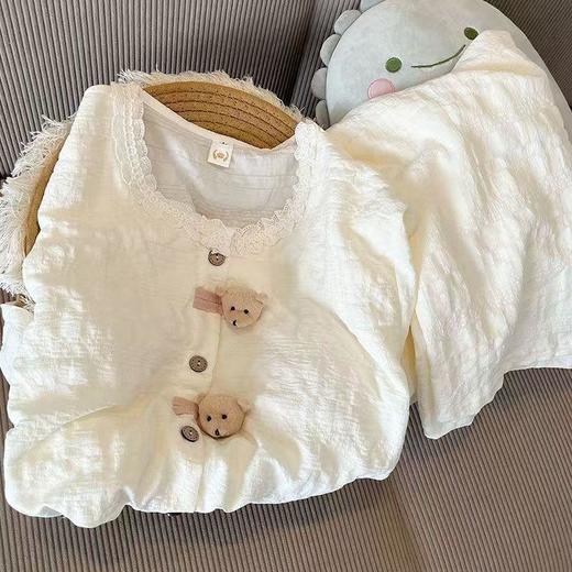 儿童云朵棉家居服套装春夏款女童休闲花边开衫睡衣宝宝卡通空调服90-170 商品图2