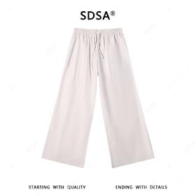 SDSA男装2026新款高贵轻奢简约抽绳休闲裤垂坠感宽松通勤休闲裤子