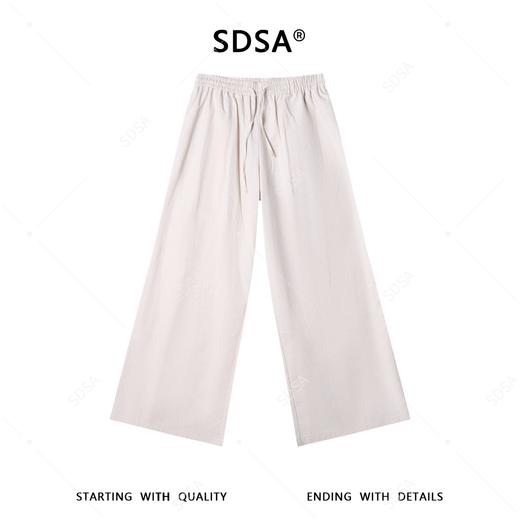 SDSA男装2026新款高贵轻奢简约抽绳休闲裤垂坠感宽松通勤休闲裤子 商品图0