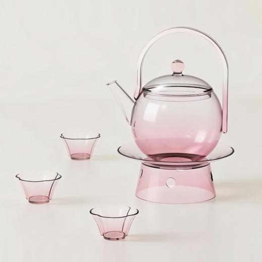 芳华琉韵粉晶玻璃茶器-暖茶款 商品图1