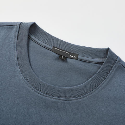 GXG男装【凉感透气】26夏季时尚撞色简约字母圆领休闲男式短袖T恤K&C 商品图6