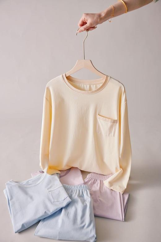 【多妈团购 无印家居风拼色家居服9841】超柔软，穿上都舍不得脱~93.9%棉，吸湿透气，细腻清爽，宽松剪裁，身材包容性绝了-连横 商品图3