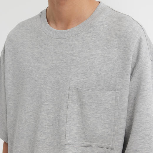 MODE COMMUTER | MC精梳棉针织撞色线贴袋圆领短袖T恤 商品图4