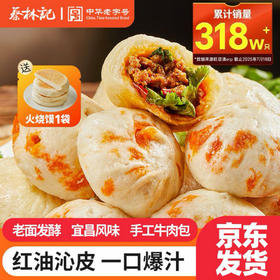 【京东快递】蔡林记手工老面包子180g*6袋（送火烧馍1袋） 早餐宵夜加热即食