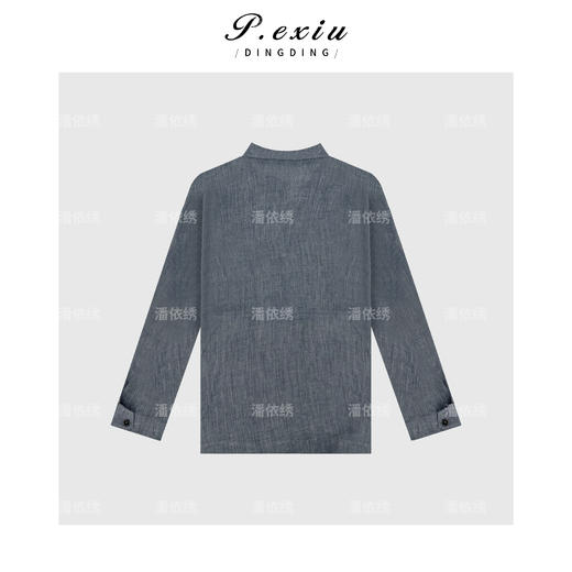 03-2潘依绣丁丁宠粉设计感复古长袖衬衫外套Q39921 商品图1