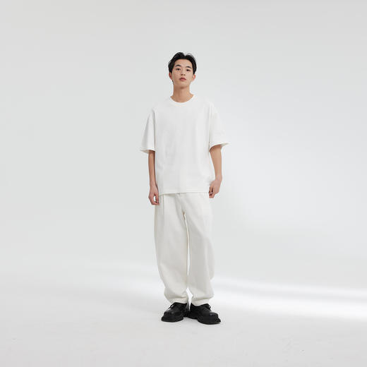 MODE COMMUTER | MC不潮品全棉平纹针织休闲植绒圆领短袖T恤 商品图1