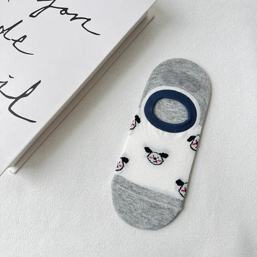 基础-简约萌趣小狗棉隐形袜子-纪念日百货门店同款169093732 商品图3
