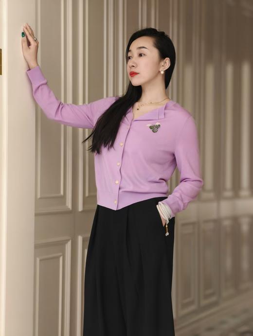 【3.6上新】早春兰时🌸香芋紫羊绒开衫 商品图4