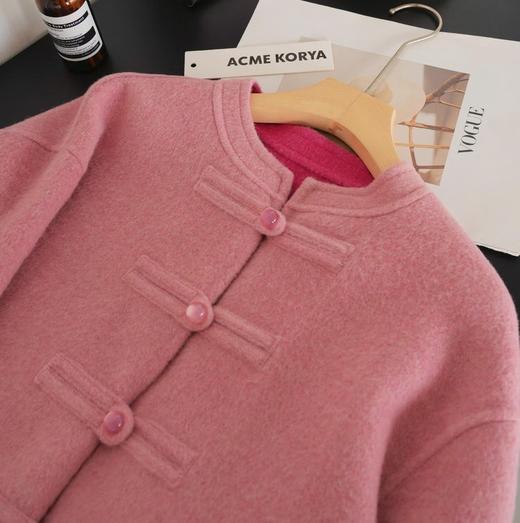 （3-7天发货）双面羊毛呢桑蚕丝新中式外套，国风有温度的雅致，同色系双面配色，时髦高级 商品图5